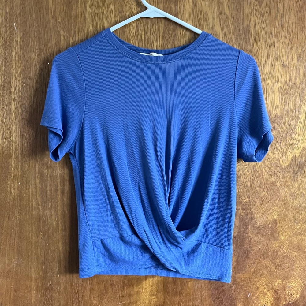 Marine Layer Brielle Twist Tee - purple